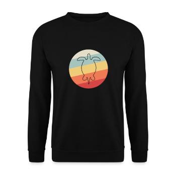 Tortoise Turtle in circle turtle - Unisex Sweatshirt - black - Front - Alina (178cm) & Michal (187cm)