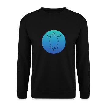 Turtle Schildkröte turtle - Unisex Pullover - Schwarz - Vorne - Alina (178cm) & Michal (187cm)