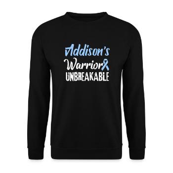 Addison's Disease Awareness Warrior - Unisex Sweatshirt - black - Front - Alina (178cm) & Michal (187cm)