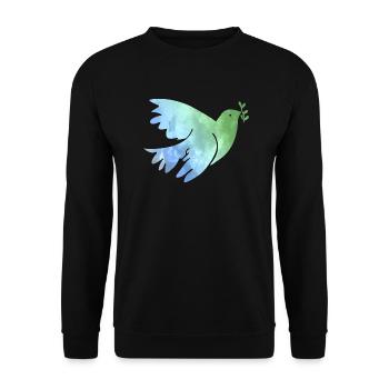 Colombes de paix Paix Paix Paix dans le monde Amour - Sweat-shirt Unisexe - noir - Devant - Alina (178cm) & Michal (187cm)
