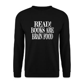 films d’école j’adore les livres cadeau d’anniversaire - Sweat-shirt Unisexe - noir - Devant - Alina (178cm) & Michal (187cm)