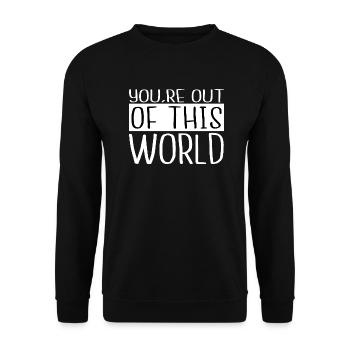 astronomy stuff birthday telescope gift idea - Unisex Pullover - Schwarz - Vorne - Alina (178cm) & Michal (187cm)