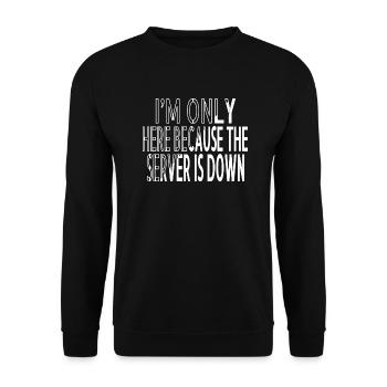 frontend developer fathersday computer scientist - Unisex Pullover - Schwarz - Vorne - Alina (178cm) & Michal (187cm)