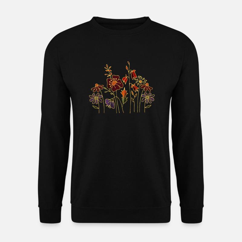 Blumen - Unisex Pullover - Schwarz