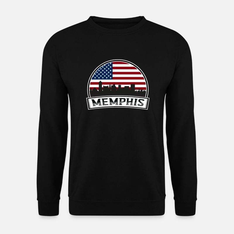 Memphis USA Skyline - Unisex Pullover - Schwarz