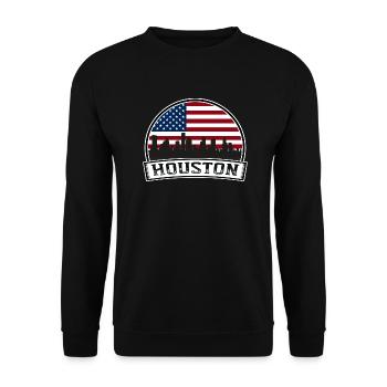 Houston Vereinigte Staaten von Amerika - Unisex Pullover - Schwarz - Vorne - Alina (178cm) & Michal (187cm)