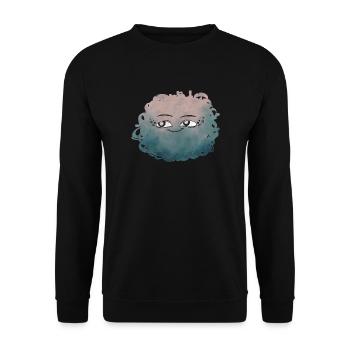 Little Pelota Monster n°4 - Unisex Sweatshirt - black - Front - Alina (178cm) & Michal (187cm)