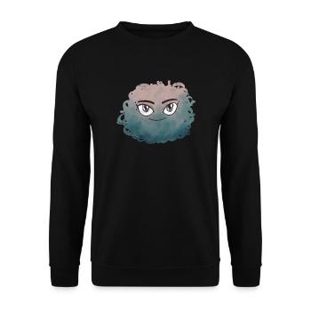 Little Pelota Monster n°6 - Unisex Sweatshirt - black - Front - Alina (178cm) & Michal (187cm)