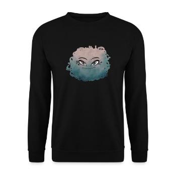 Little Pelota Monster n°10 - Unisex Sweatshirt - black - Front - Alina (178cm) & Michal (187cm)