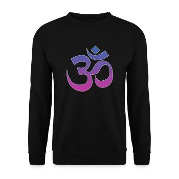 Om Yoga Namaste - Unisex Pullover - Schwarz - Vorne - Alina (178cm) & Michal (187cm)