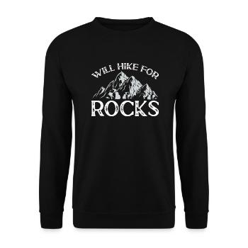 Rockhound Geology Collectionneur de pierres de collecte de roches - Sweat-shirt Unisexe - noir - Devant - Alina (178cm) & Michal (187cm)