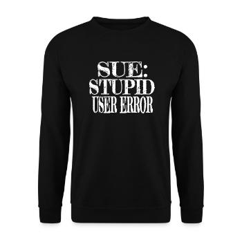 computer humour gift present present idea - Unisex Sweatshirt - black - Front - Alina (178cm) & Michal (187cm)