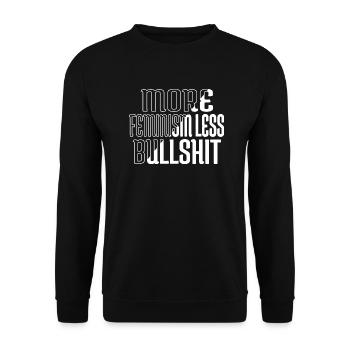 equal rights statement antiracism all people - Unisex Sweatshirt - black - Front - Alina (178cm) & Michal (187cm)