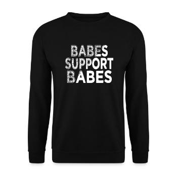 Blackpower LGBT Gift Idea Present Birthday Present - Unisex Sweatshirt - black - Front - Alina (178cm) & Michal (187cm)