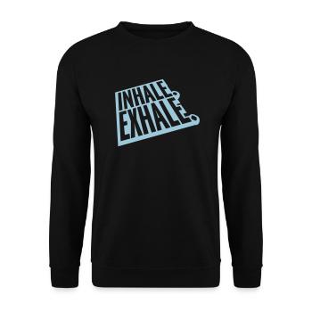 Inspirez expirez Yoga citation - Sweat-shirt Unisexe - noir - Devant - Alina (178cm) & Michal (187cm)