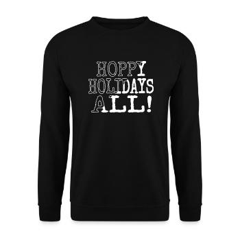 happy christmas present quote couples sayings geek - Unisex Pullover - Schwarz - Vorne - Alina (178cm) & Michal (187cm)