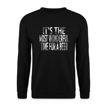 animal funny quote happy present idea beach cool - Unisex Pullover - Schwarz - Vorne - Alina (178cm) & Michal (187cm)