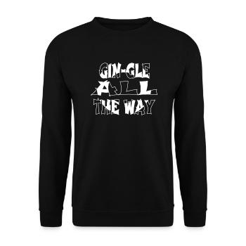 bodybuilder awkward dino computer bodybuilding - Unisex Pullover - Schwarz - Vorne - Alina (178cm) & Michal (187cm)