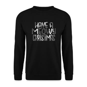 cat face tshirts cat collage tshirts bow tie - Unisex Sweatshirt - black - Front - Alina (178cm) & Michal (187cm)