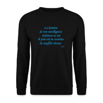 97 - Lumière et intelligence - Sweat-shirt Unisexe - noir - Devant - Alina (178cm) & Michal (187cm)