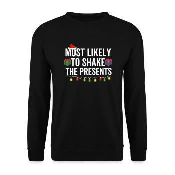 Les plus susceptibles de secouer les cadeaux - Sweat-shirt Unisexe - noir - Devant - Alina (178cm) & Michal (187cm)