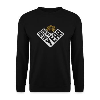 Citation Bonne année - Sweat-shirt Unisexe - noir - Devant - Alina (178cm) & Michal (187cm)