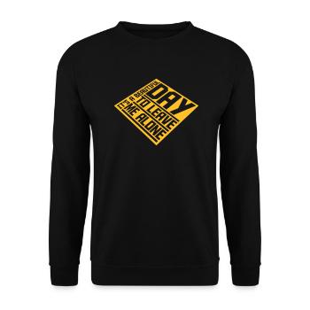 leave me alone day - Unisex Sweatshirt - black - Front - Alina (178cm) & Michal (187cm)