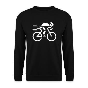 Marathon Triathlon Running joggen Biking Radfahren - Unisex Pullover - Schwarz - Vorne - Alina (178cm) & Michal (187cm)