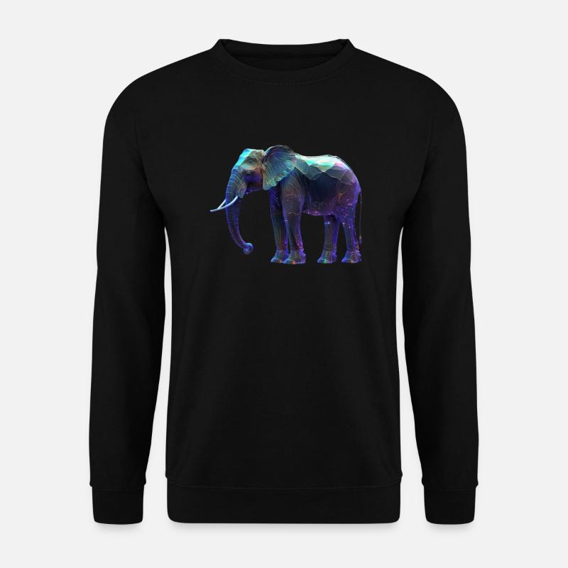 Elephant iriscent I - Unisex Sweatshirt - black