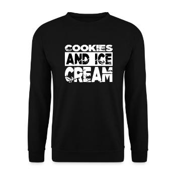 Chef Hoodies and Sweatshirts Cat Appetite - Unisex Sweatshirt - black - Front - Alina (178cm) & Michal (187cm)