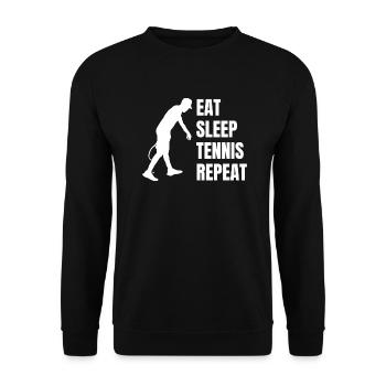 Tennis club Tennis players Tennis tennis lovers - Unisex Sweatshirt - black - Front - Alina (178cm) & Michal (187cm)