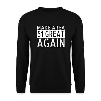 2019 birthday present idea gift statement alien - Unisex Sweatshirt - black - Front - Alina (178cm) & Michal (187cm)