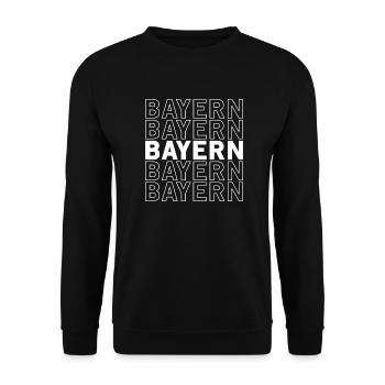 Bayern Love - Unisex Pullover - Schwarz - Vorne - Alina (178cm) & Michal (187cm)