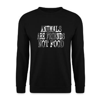 Animal Rights Bday Pro Vegan Statement Go Vegan - Unisex Sweatshirt - black - Front - Alina (178cm) & Michal (187cm)