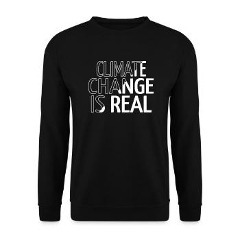 birthday present idea be eco nature conservation - Unisex Sweatshirt - black - Front - Alina (178cm) & Michal (187cm)