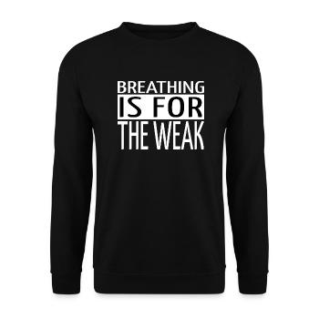Funny Swimming Tshirts Sports Joke Gift Birthday - Unisex Sweatshirt - black - Front - Alina (178cm) & Michal (187cm)