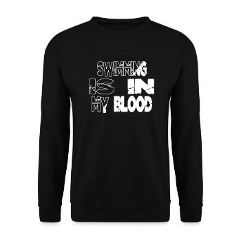 swimming fun birthday present idea - Unisex Sweatshirt - black - Front - Alina (178cm) & Michal (187cm)