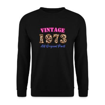 Anniversaire né en 1973 - Sweat-shirt Unisexe - noir - Devant - Alina (178cm) & Michal (187cm)