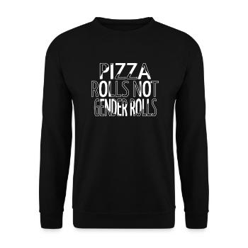 present idea awesome typography quotes when there - Unisex Sweatshirt - black - Front - Alina (178cm) & Michal (187cm)