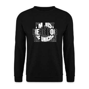 dabbing unicorn unicorns funny birthday gift jokes - Unisex Pullover - Schwarz - Vorne - Alina (178cm) & Michal (187cm)