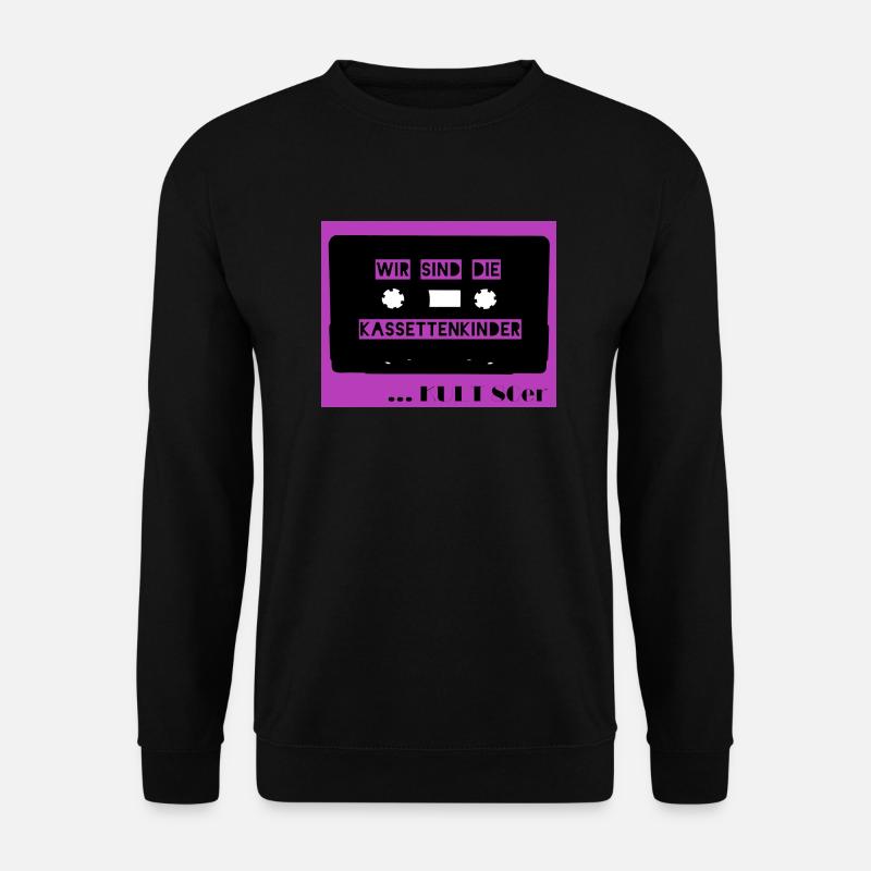 Wir sind die Kassettenkinder - flieder - Unisex Pullover - Schwarz