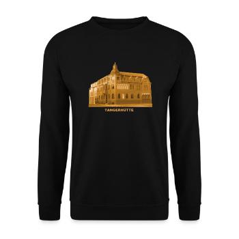 Tangerhütte Rathaus Stendal Sachsen-Anhalt - Unisex Pullover - Schwarz - Vorne - Alina (178cm) & Michal (187cm)