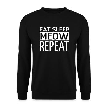 Bday Pet Quote Sayings Cat Collage Tshirts - Unisex Sweatshirt - black - Front - Alina (178cm) & Michal (187cm)
