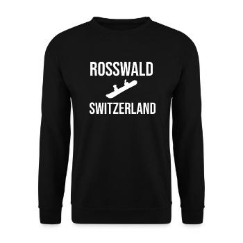 Rosswald Snowboard Souvenir Wallis - Unisex Pullover - Schwarz - Vorne - Alina (178cm) & Michal (187cm)