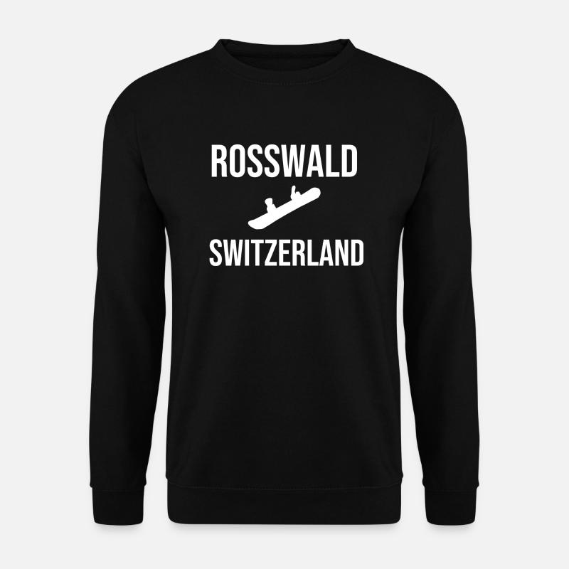 Rosswald Snowboard Souvenir Valais - Unisex Sweatshirt - black