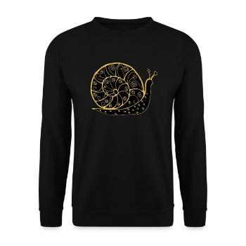 Schnecke - Unisex Pullover - Schwarz - Vorne - Alina (178cm) & Michal (187cm)