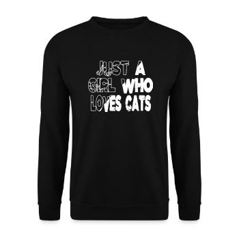 Business Cat Tshirts Birthday Present Idea - Unisex Sweatshirt - black - Front - Alina (178cm) & Michal (187cm)