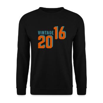 Vintage rétro 2016 - Sweat-shirt Unisexe - noir - Devant - Alina (178cm) & Michal (187cm)