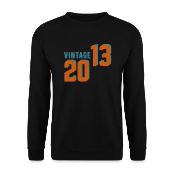 Vintage rétro 2013 - Sweat-shirt Unisexe - noir - Devant - Alina (178cm) & Michal (187cm)