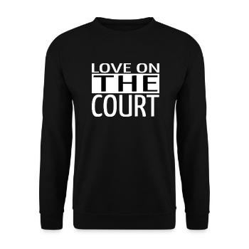 quote tennis strategy funny sayings happy - Unisex Sweatshirt - black - Front - Alina (178cm) & Michal (187cm)
